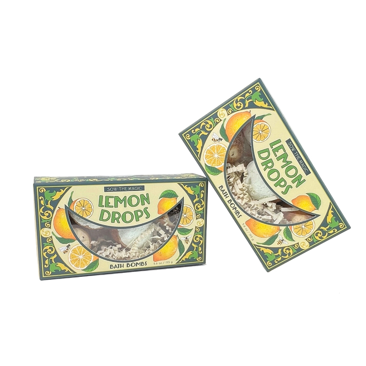 Lemon Drops Bath Bomb Gift Set Made with Citrus + Peppermint