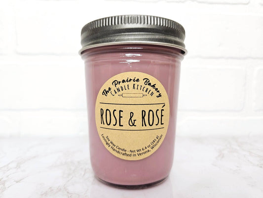Rose & Rosé Scented Soy Wax Candle