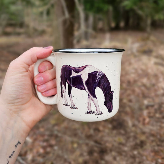 Black and White Horse Mug