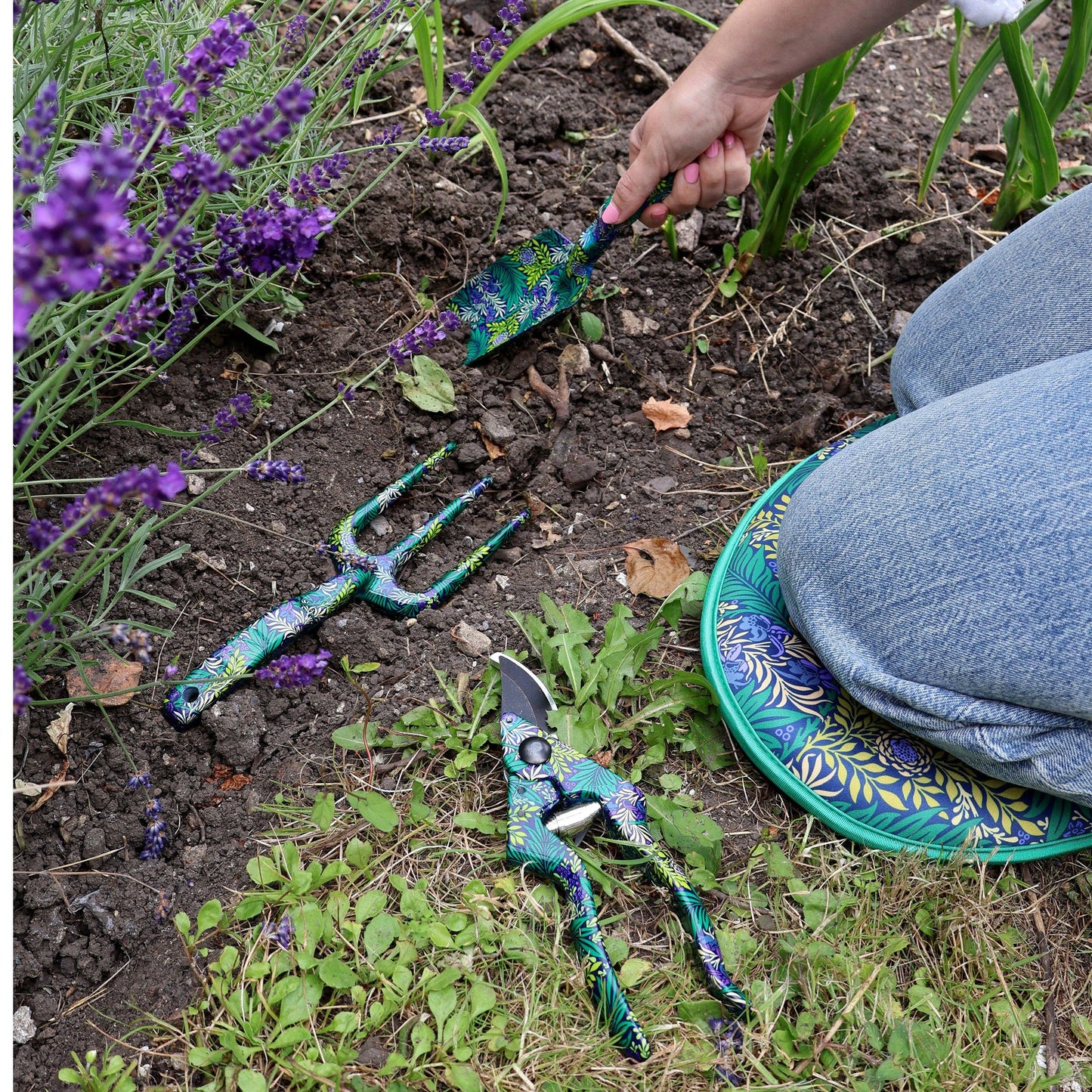 Orange Grove Fork, Trowel and Secateurs Garden Tool Set