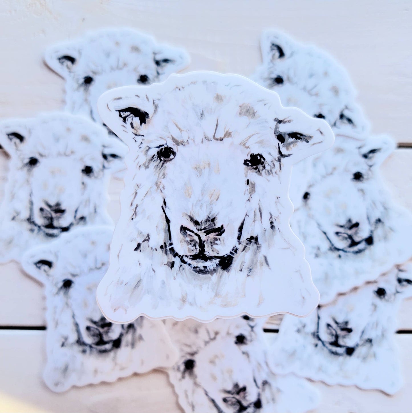 Sheep Face Vinyl Sticker