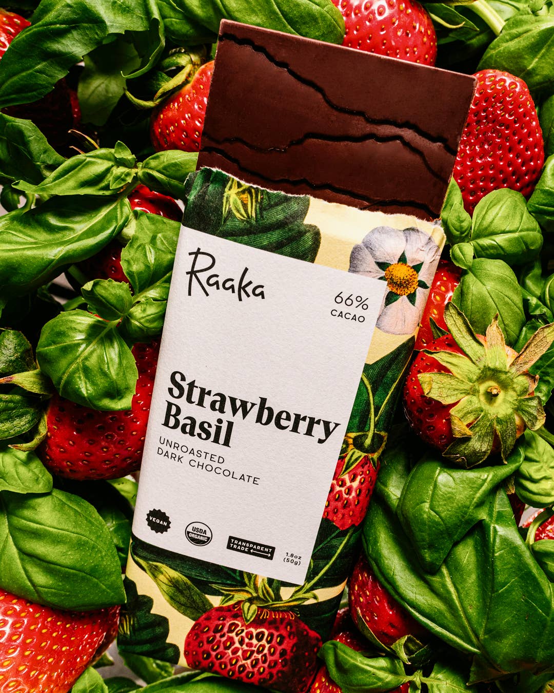 66% Strawberry Basil Bar - Spring Easter Limited Batch