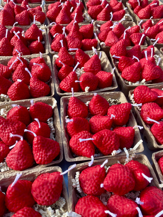 Strawberry Candles - 8 Pack