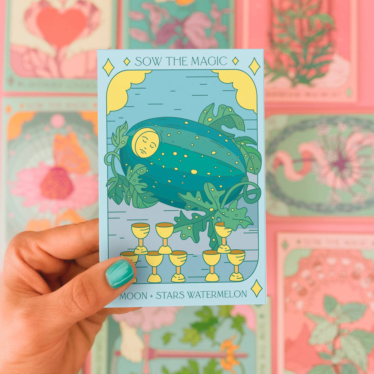 Moon and Stars Watermelon Tarot Garden