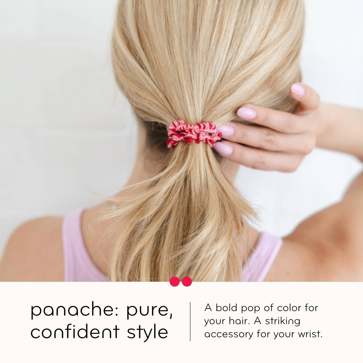 Crochet Hair Ties: Hair Health, Organic Elastics, Hot Jam