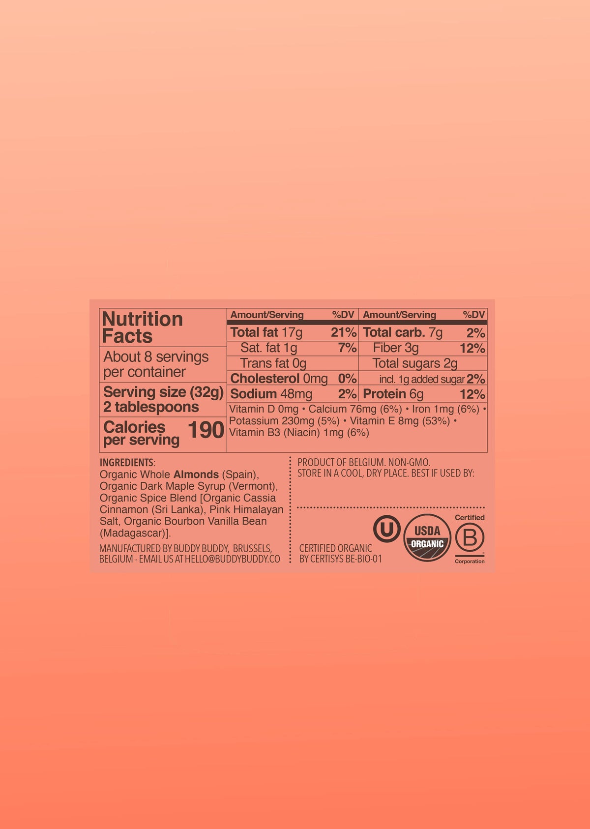 Organic Cinnamon Roll Nut Butter
