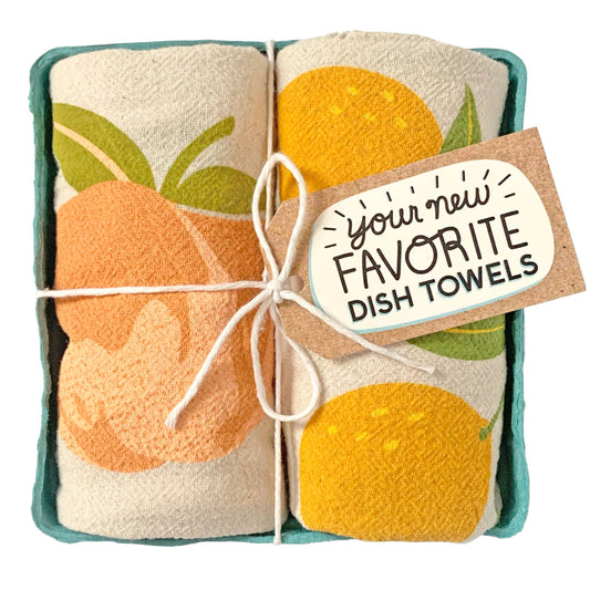 Peach Tart Tea Towel Set