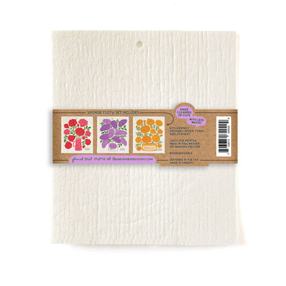 Edible Flowers Sponge Cloth Set