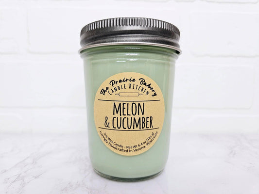 Melon & Cucumber Scented Soy Wax Candle