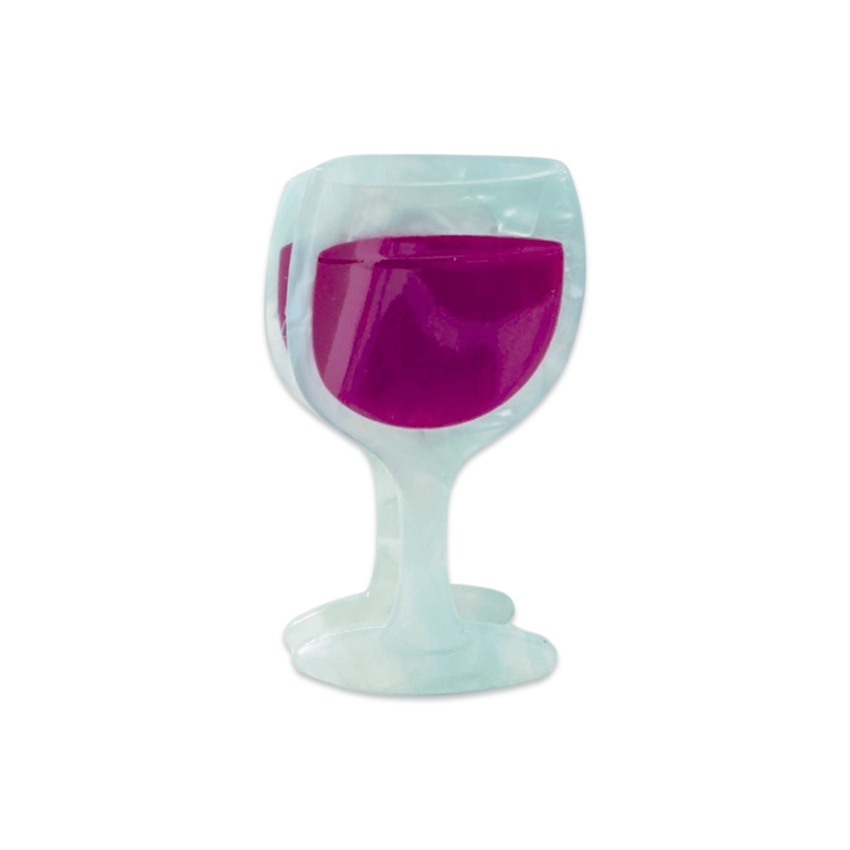 Red Wine Glass Hair Claw Clip