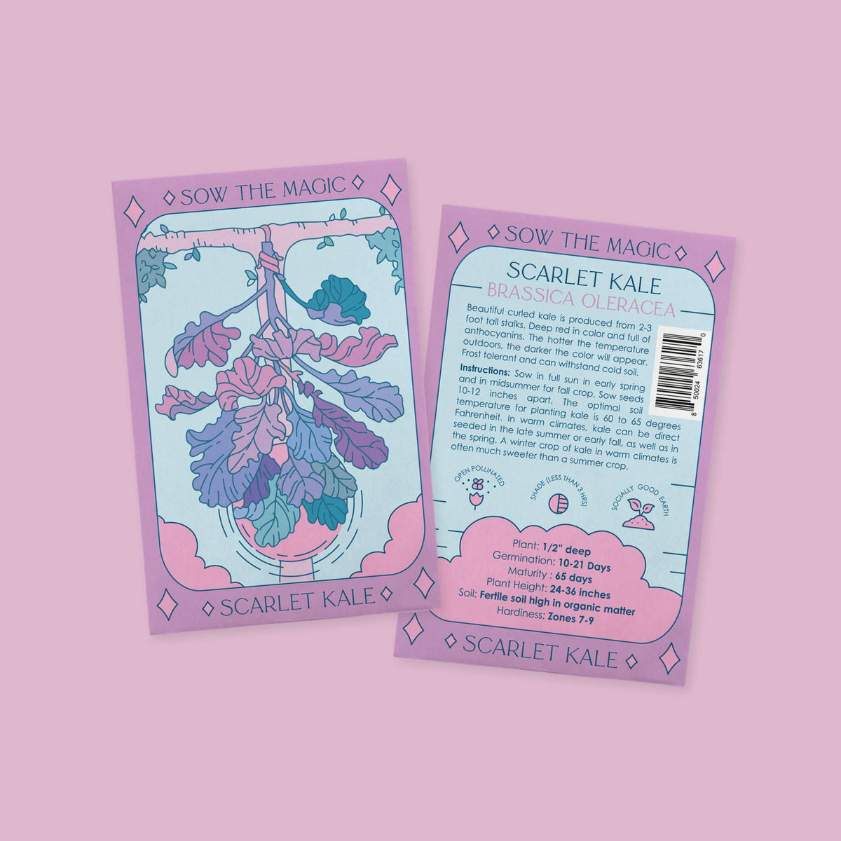 Scarlet Kale Tarot Garden
