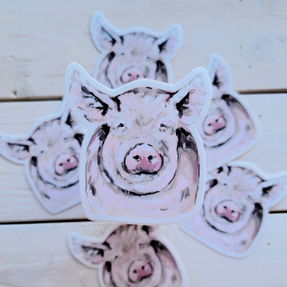Pig Face Vinyl Sticker