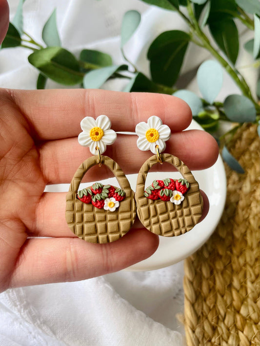 Strawberry Basket Earrings