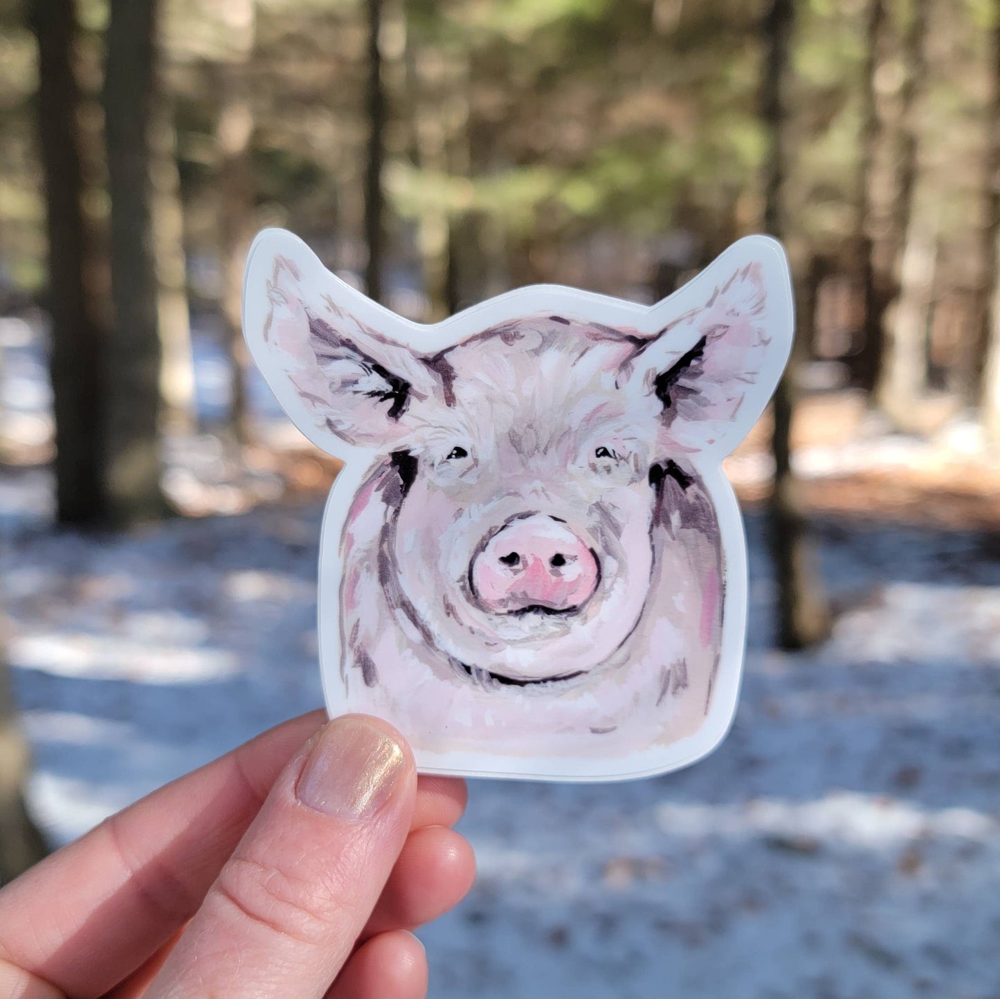 Pig Face Vinyl Sticker
