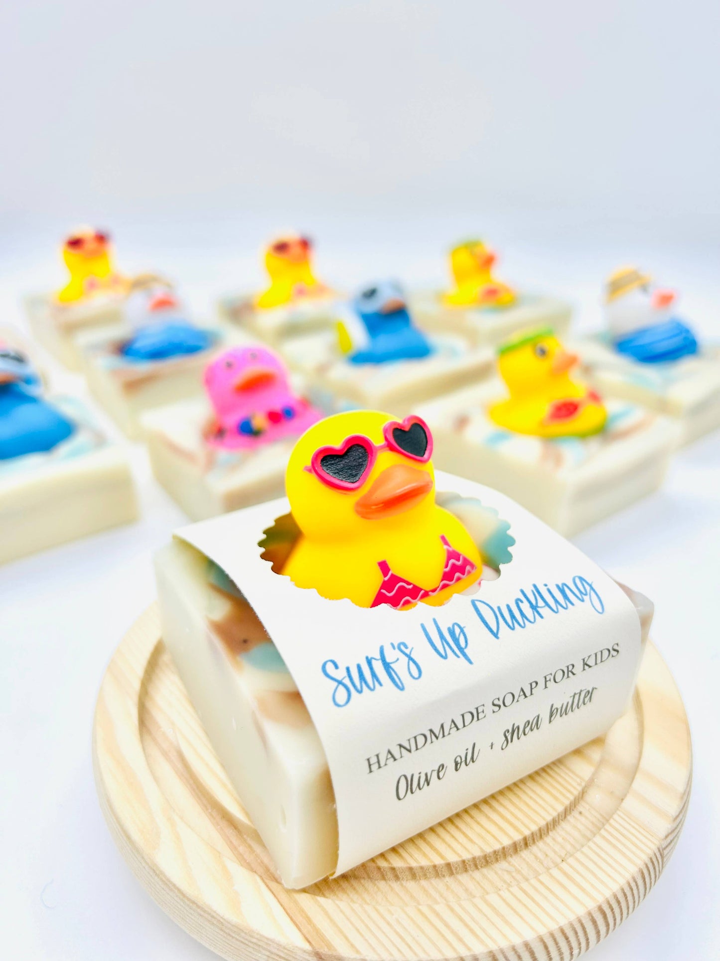 Summer Surf's Up Duckling Handmade Soap Bar for Kids
