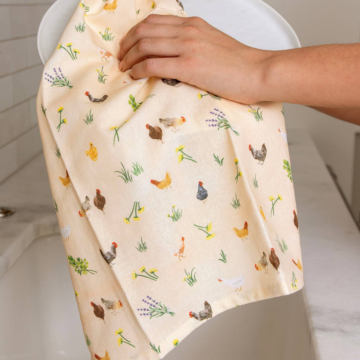 Chicken Meadows Kitchen Towel