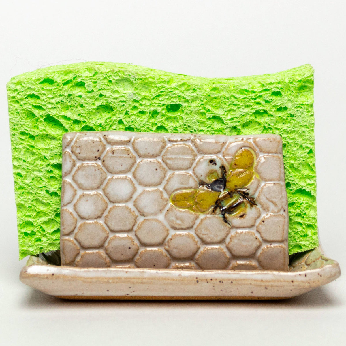 Bee Ceramic Kitchen Sponge Holder