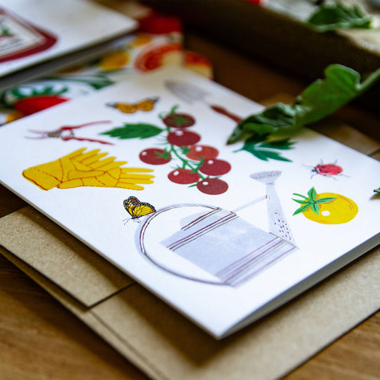 Tomato Garden Blank Greeting Card