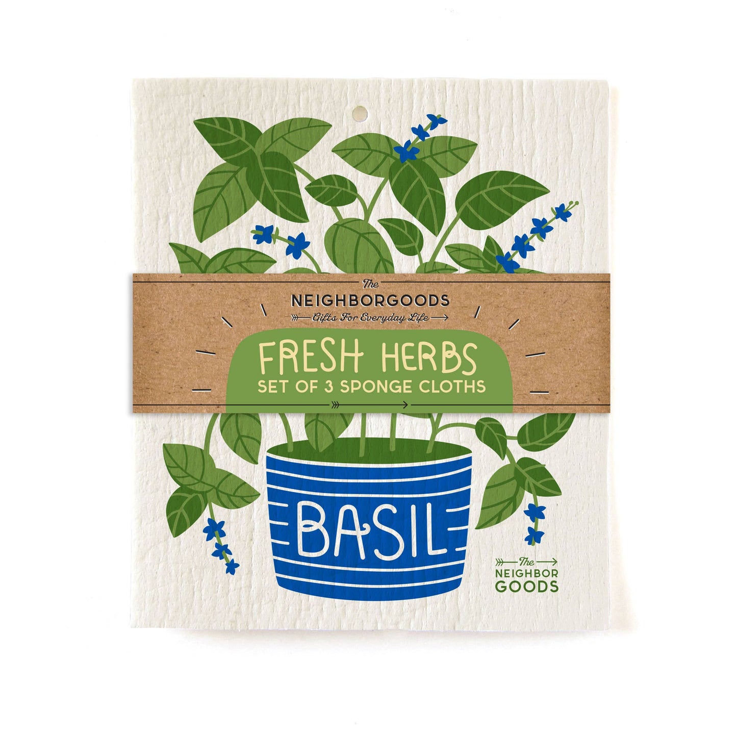 Fresh Herbs Sponge Cloth Set