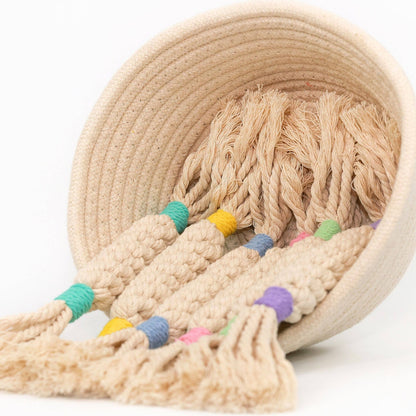 Sustainable Macrame Candy Dog Rope Toy