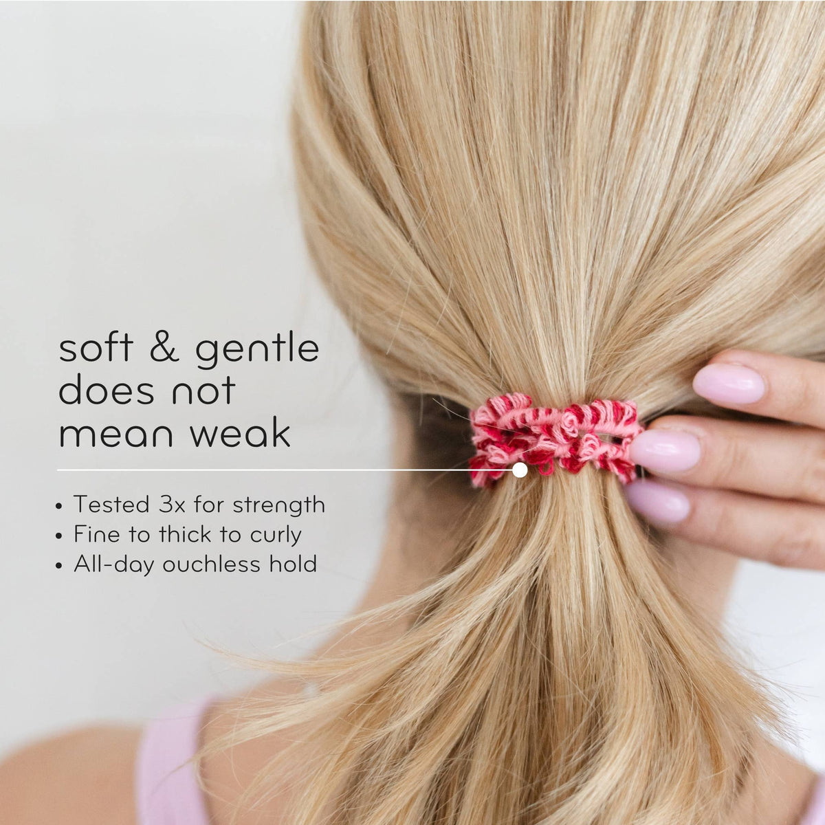 Crochet Hair Ties: Hair Health, Organic Elastics, Hot Jam