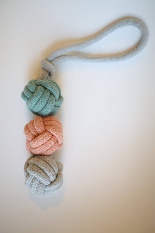 Sustainable Rope Looped Ball Dog Toy