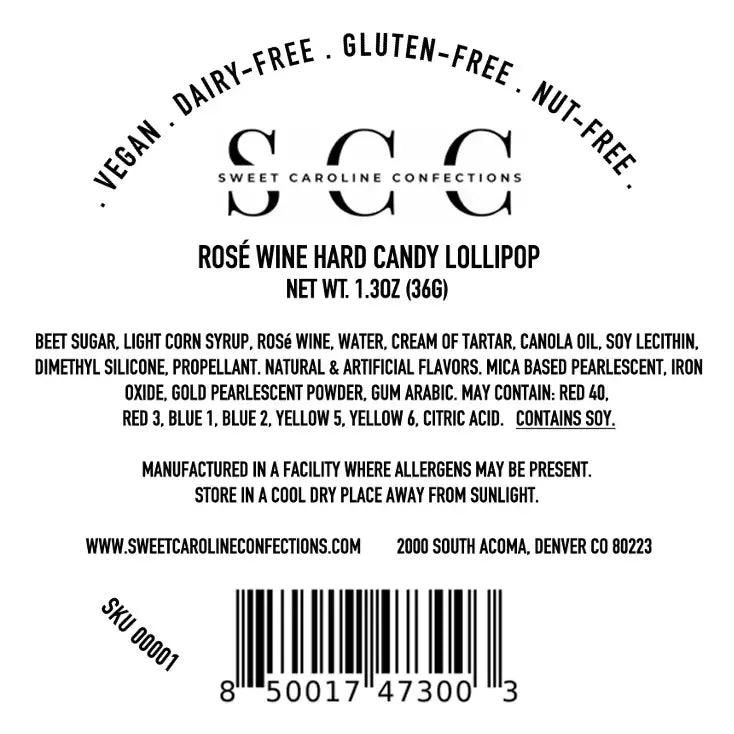 Rosé Wine Sparkle Lollipops, Rosé Wine Flavor