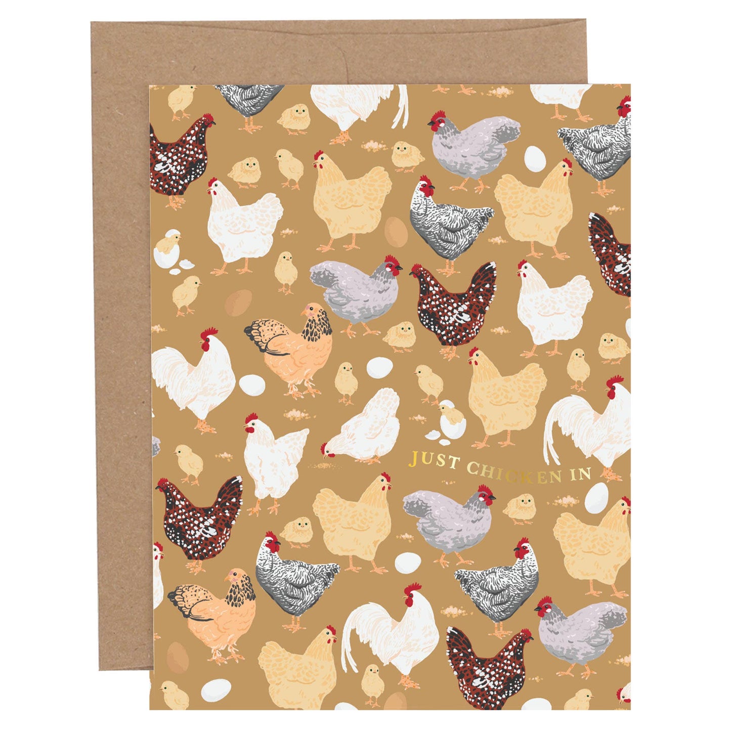 Just Chicken In Greeting Card