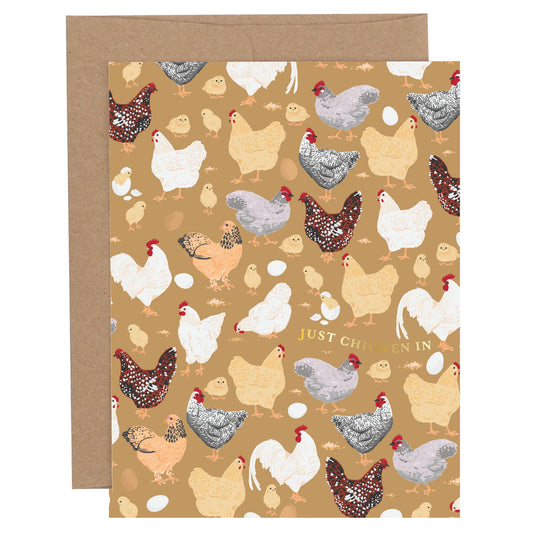 Just Chicken In Greeting Card