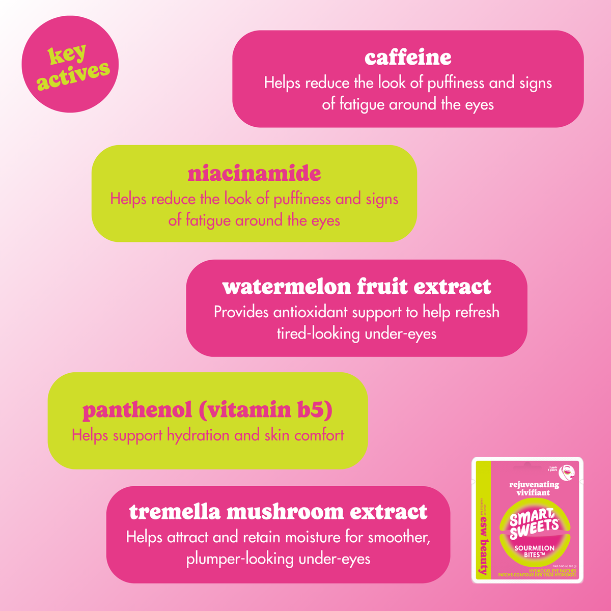 Smart Sweets Eye Patches Filled Clipstrip (12pcs)