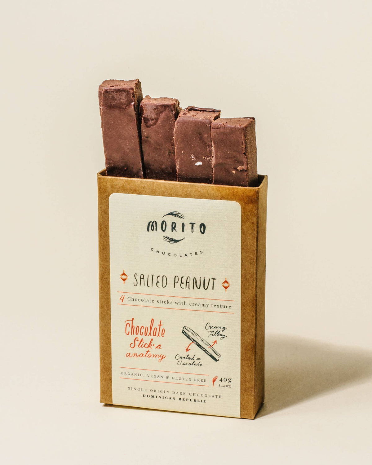 Salted Peanut Vegan Chocolate Sticks