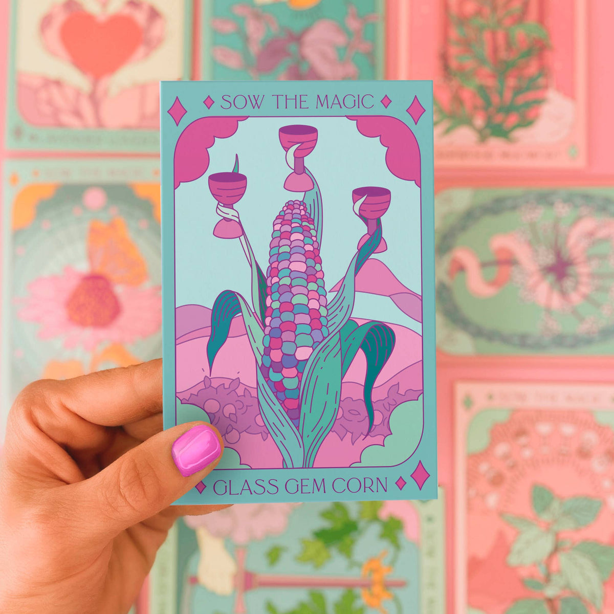 Glass Gem Corn Tarot Garden