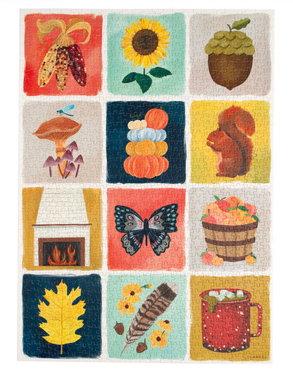 Fall Grid - 1,000 Piece Jigsaw Puzzle