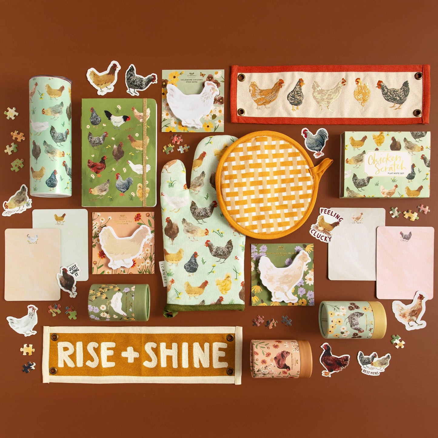 Chickens Pot Holder Set