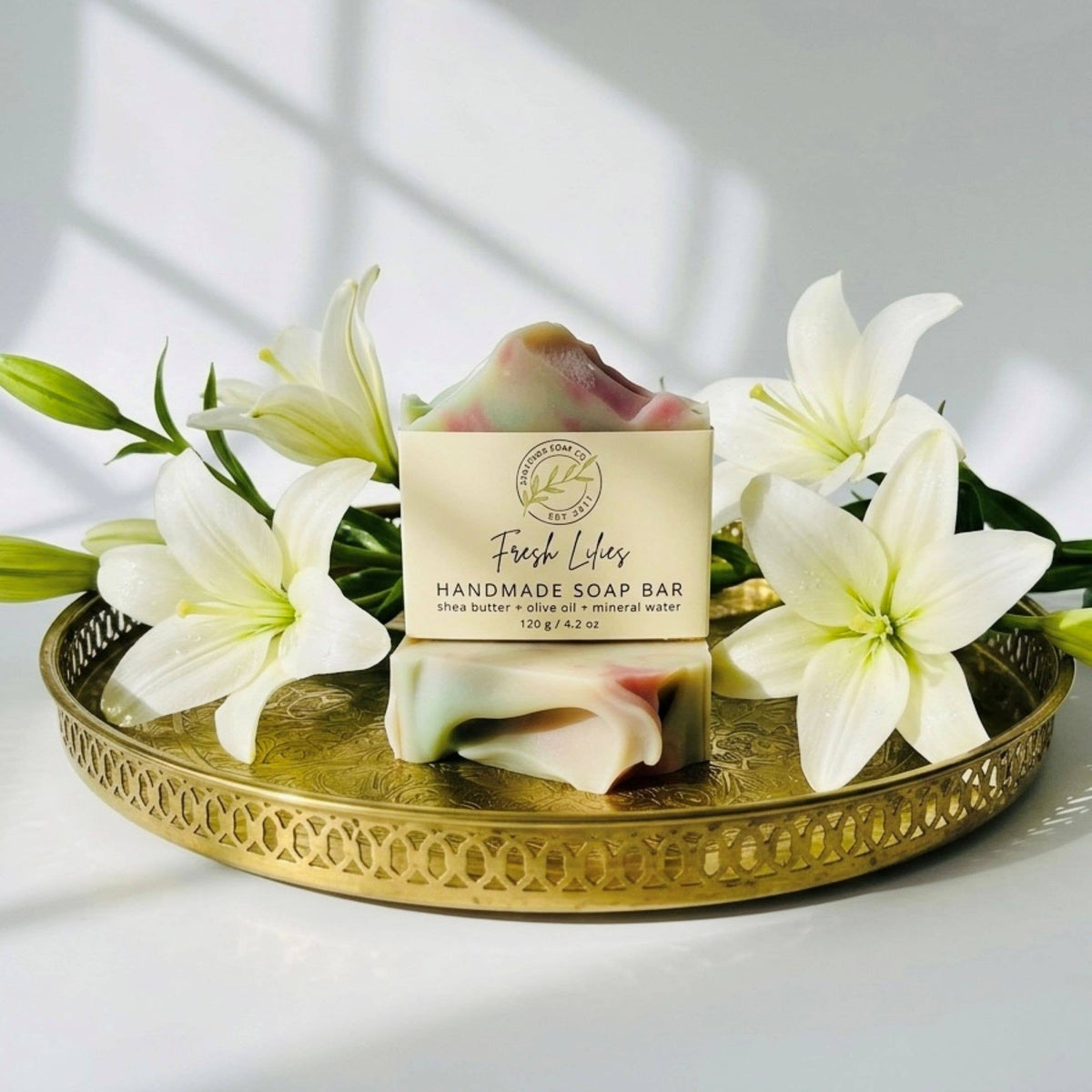 Fresh Lilies Handmade Soap Bar