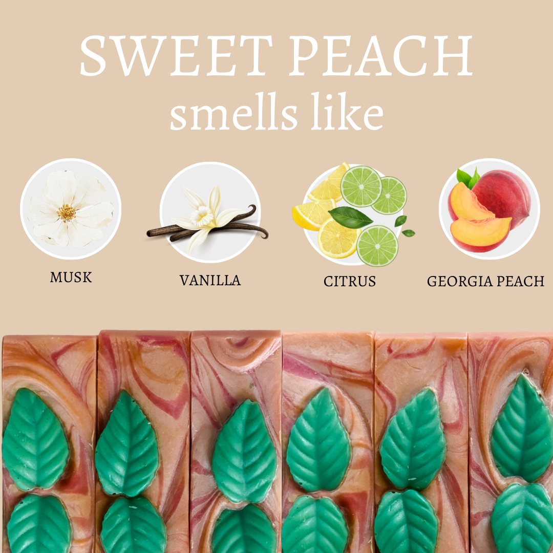 Sweet Peach Summer Handmade Soap Bar
