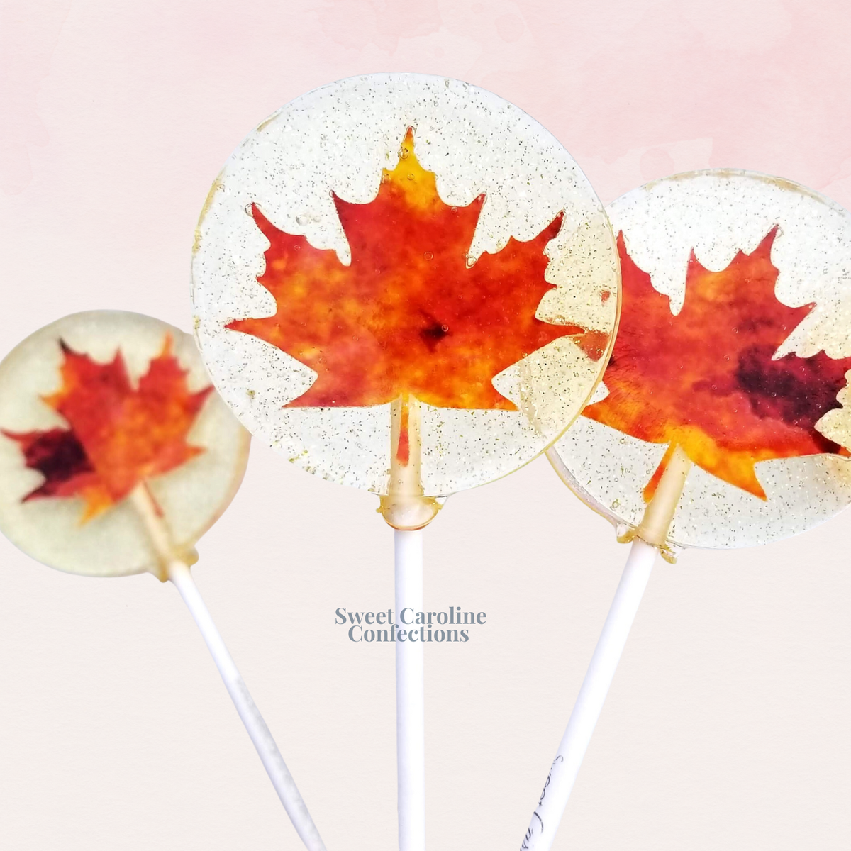 Fall Leaf Lollipops, Caramel Flavor