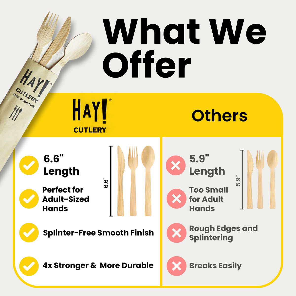 Wrapped Bamboo Cutlery Set