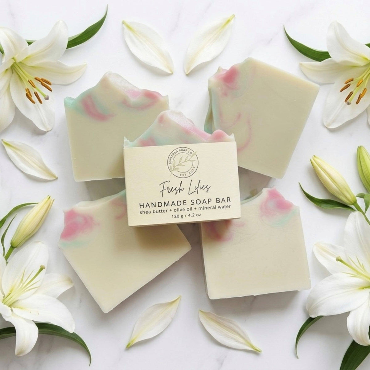 Fresh Lilies Handmade Soap Bar
