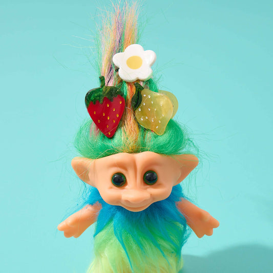 Micro Fruit and Flowers Hair Claw Clip Set