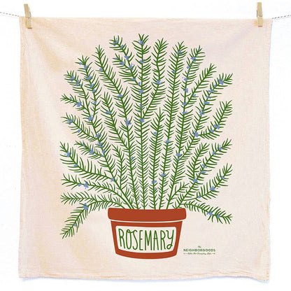 Rosemary Tea Towel + Sponge Cloth Set