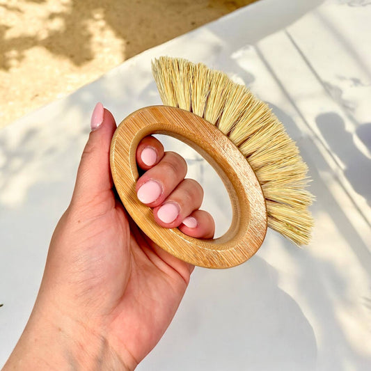 Bamboo Oval Vegetable Cleaning Brush
