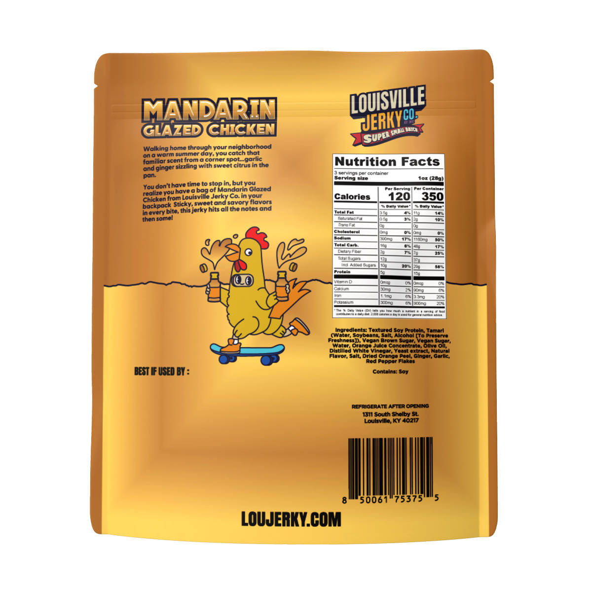 Small Batch Mandarin Glazed Plant Based Jerky