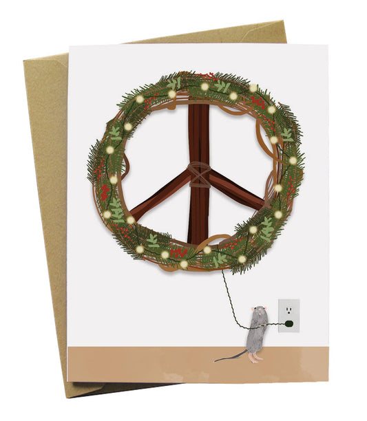 Peace Sign Holiday Card