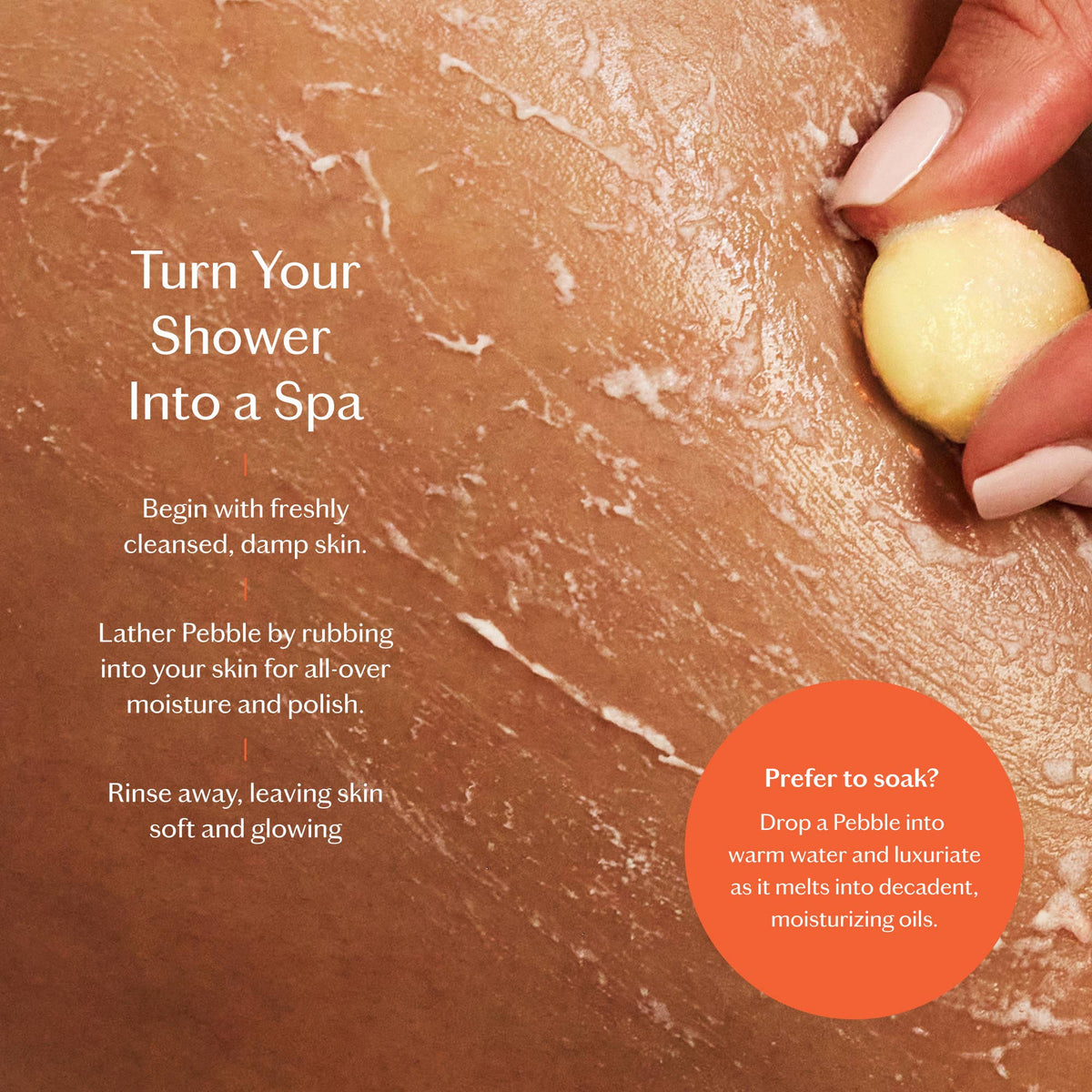 Amber & Vanilla Pebble Deep Moisturizing Bath & Shower Oil