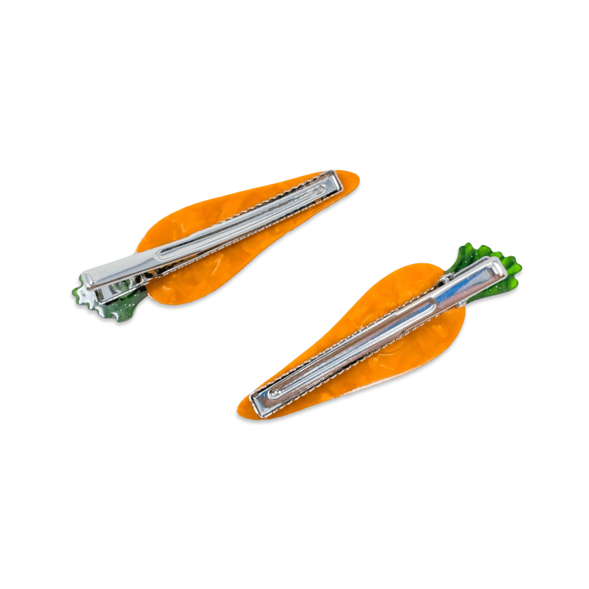 Carrot Alligator Hair Clip Set