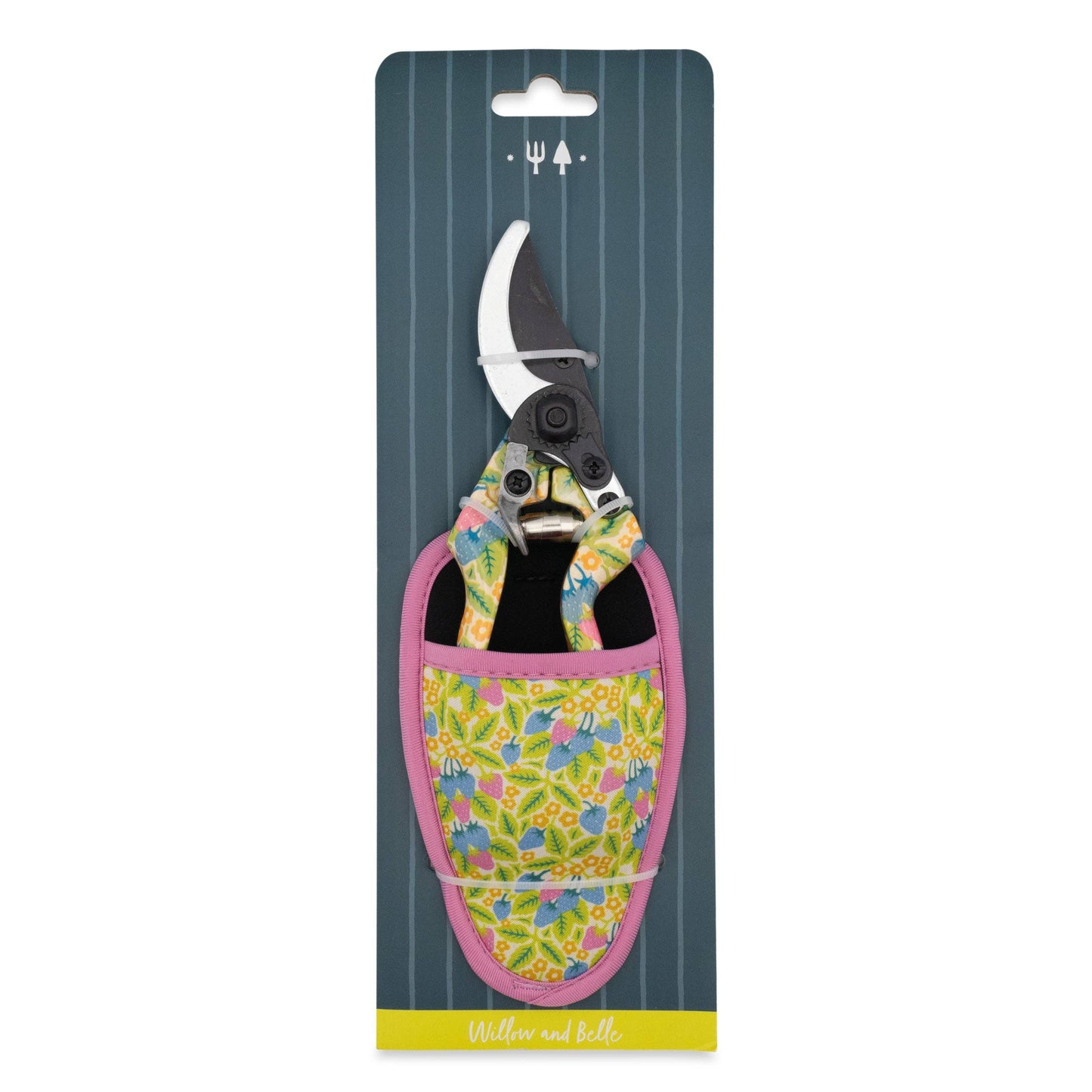 Willow and Belle Strawberries Secateurs With Pouch