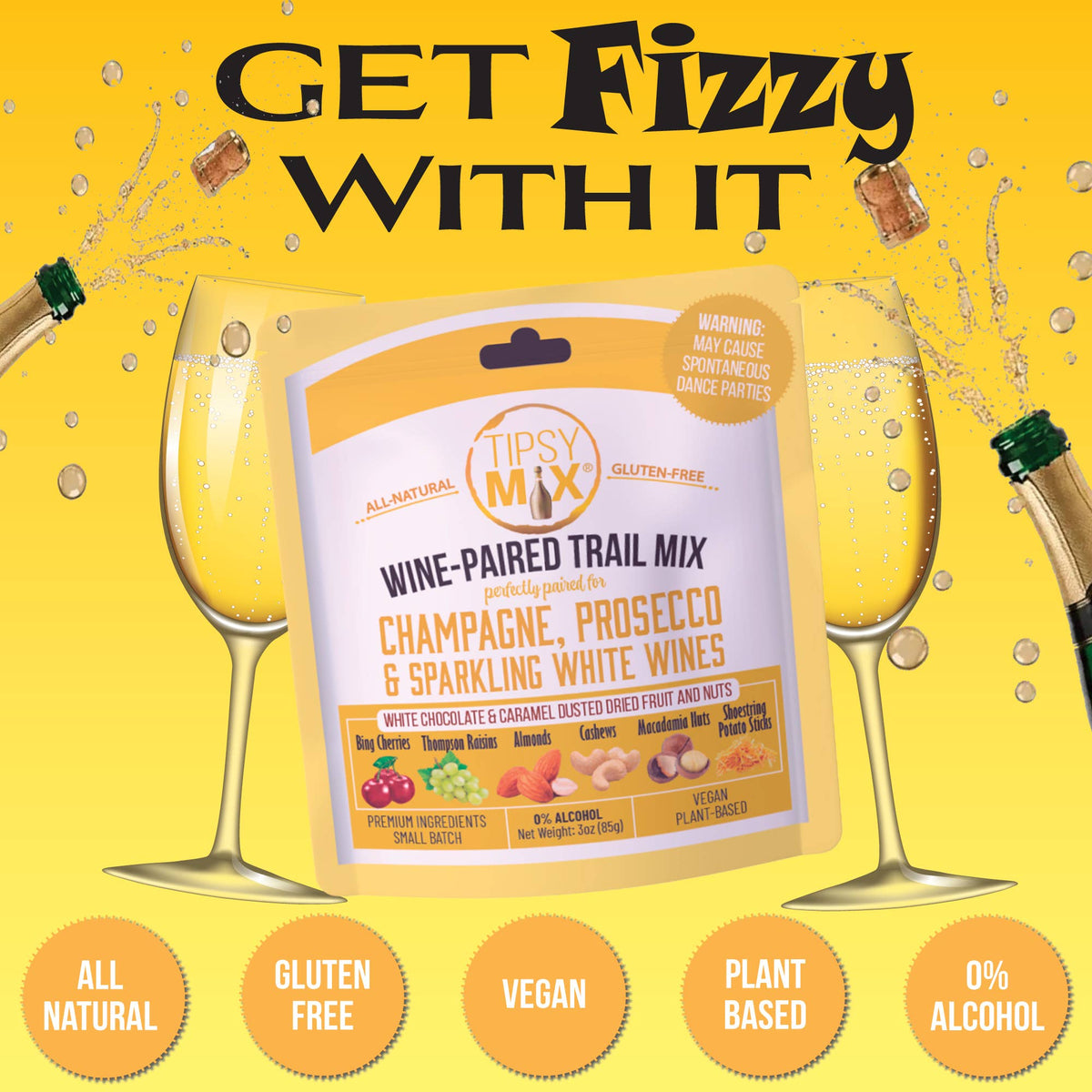Wine-Paired Trail Mix, Champagne & Sparkling White Wine