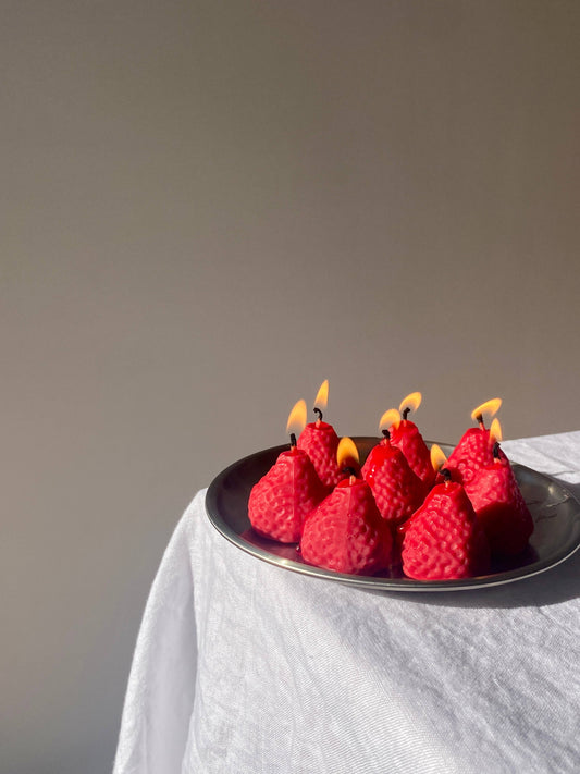 Strawberry Candles - 8 Pack