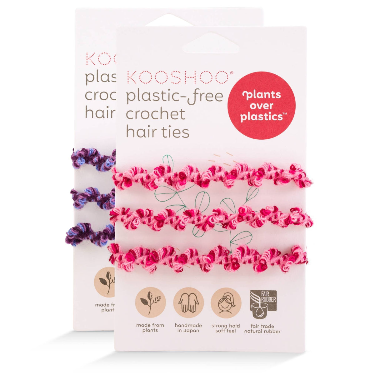 Crochet Hair Ties: Hair Health, Organic Elastics, Hot Jam